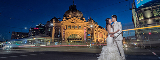 墨尔本Flinder Street Station婚纱摄影