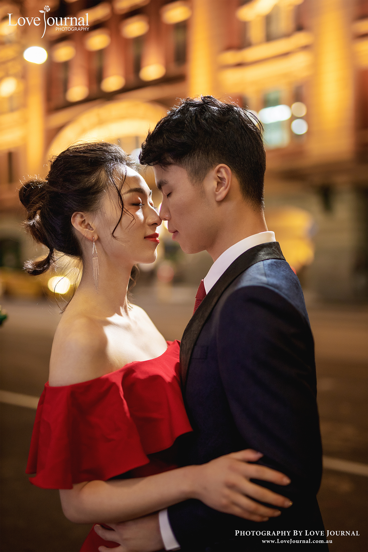 Flinder Street Station婚纱摄影, 中央车站夜景婚纱摄影 ,墨尔本中央车站婚纱摄影