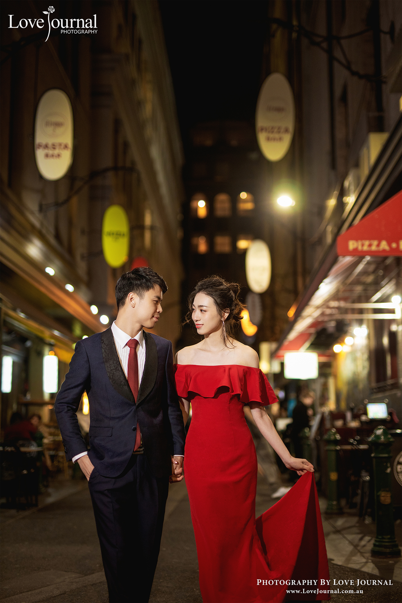 Flinder Street Station婚纱摄影, 中央车站夜景婚纱摄影 ,墨尔本中央车站婚纱摄影