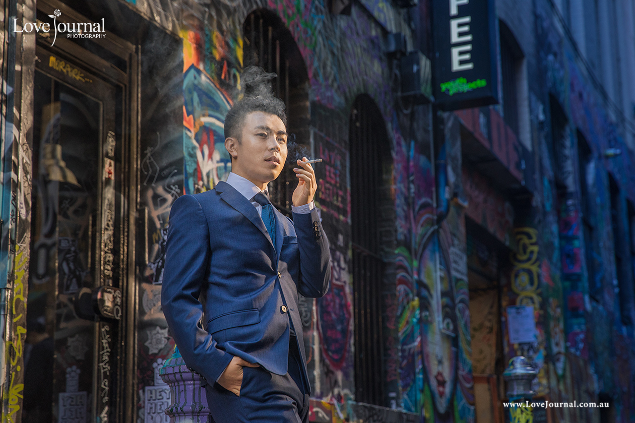 墨尔本涂鸦街婚纱摄影, 墨尔本涂鸦小路婚纱摄影.