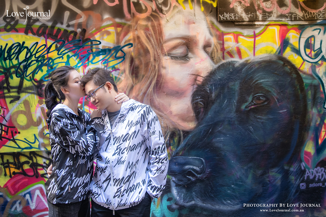 墨尔本涂鸦街婚纱摄影, 墨尔本涂鸦小路婚纱摄影.