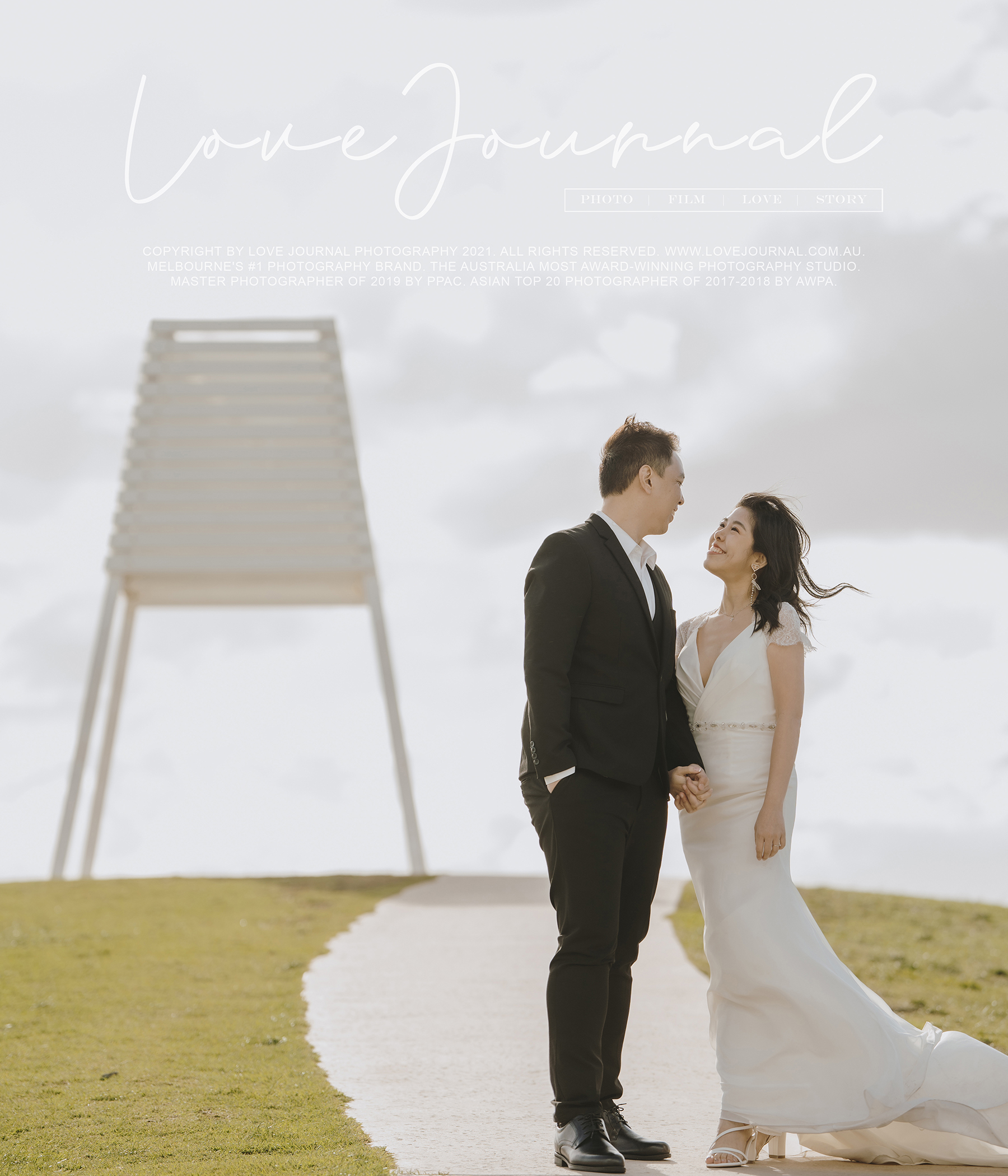 墨尔本本Point Ormond婚纱摄影