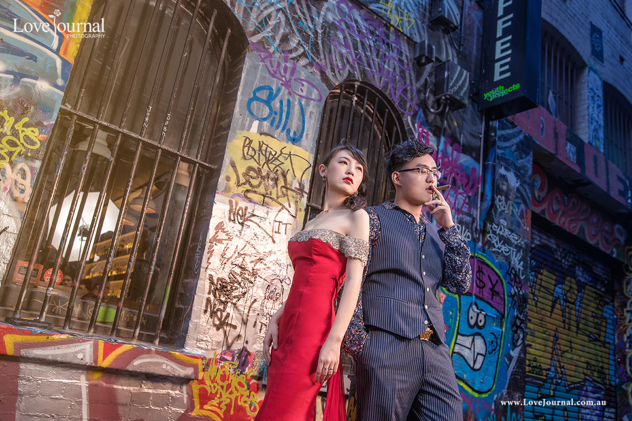 Graffiti Lane Pre-wedding Photography, Hosier Lane Pre-wedding Photography.