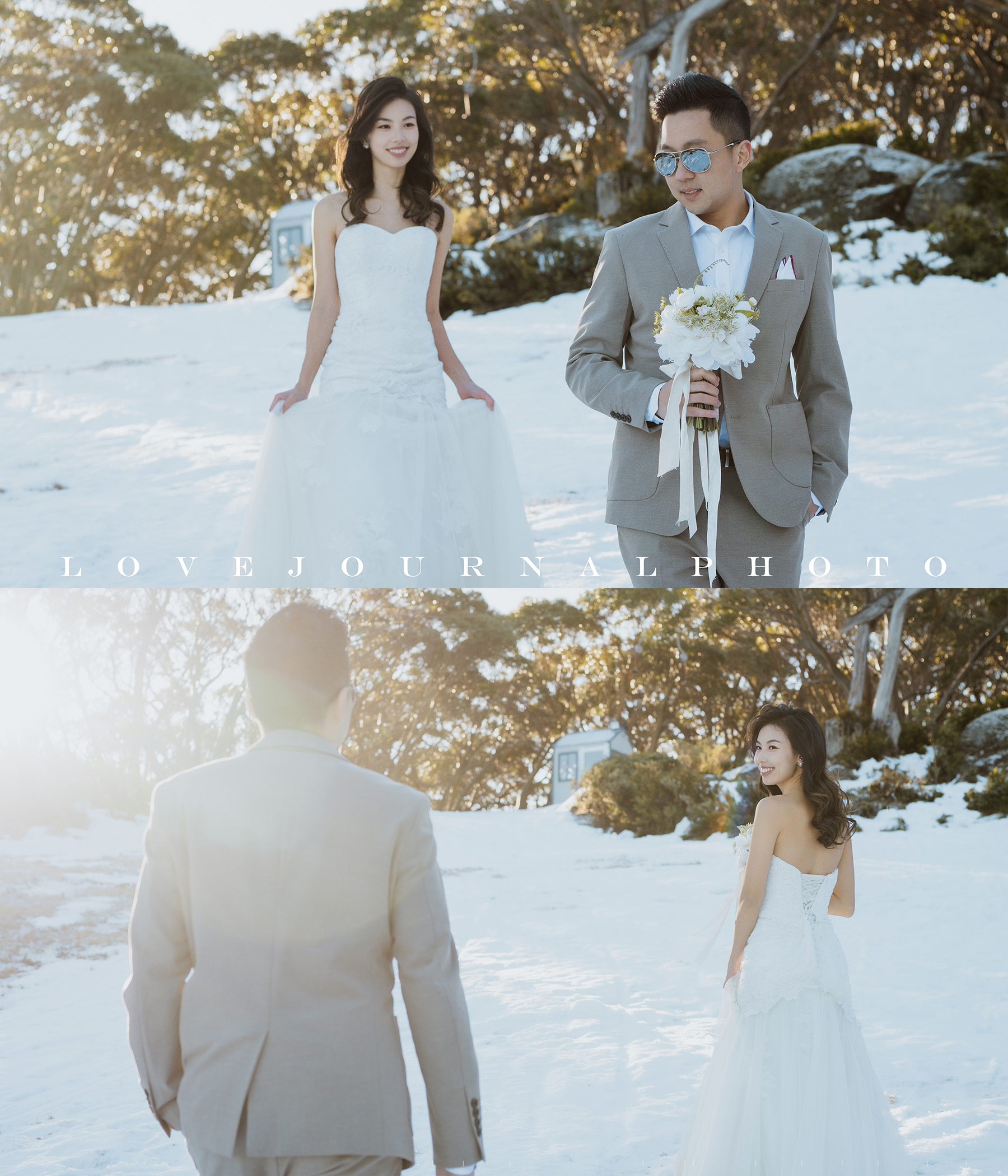 墨尔本雪山婚纱摄影